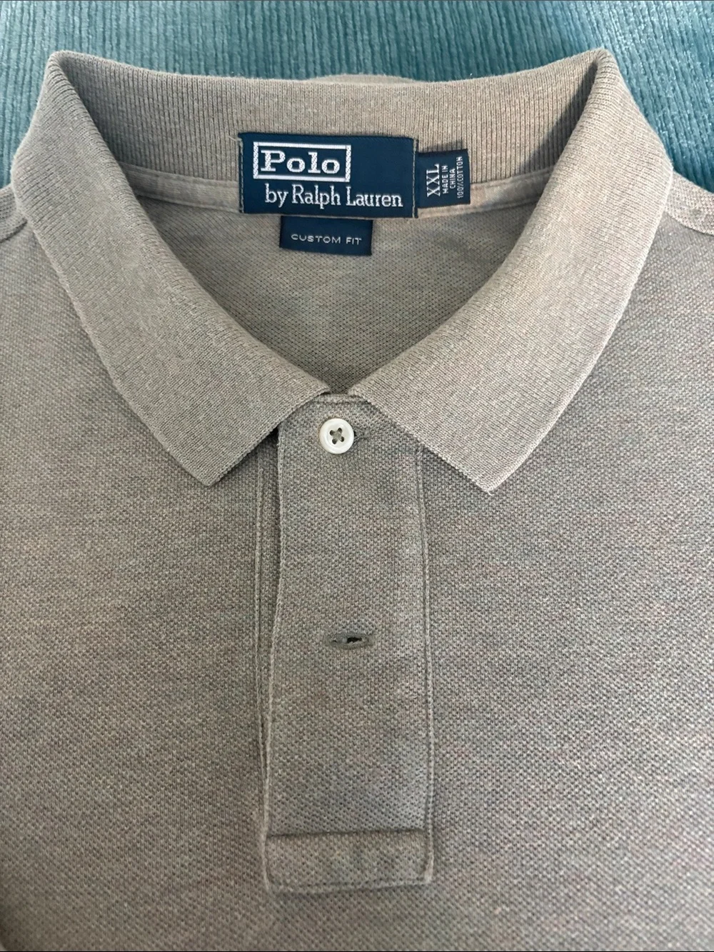 Polo by Ralph Lauren Taupe Polo with Red Pony Logo